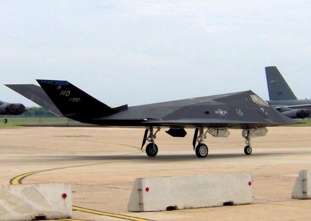 Lockheed Nighthawk (86-0837) - At Barksdale Air Force Base.