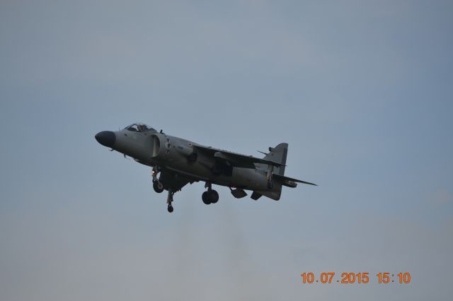 — — - Harrier jet at Geneseo on Arrivals day