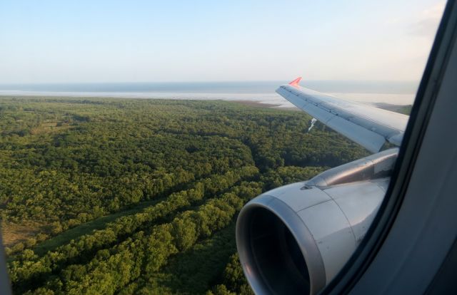 Airbus A320 (N862AV) - Landing on Rwy 03R.