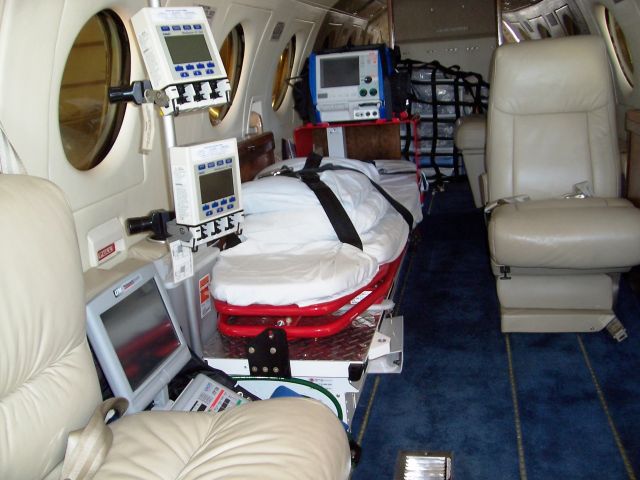 Mitsubishi MU-300 Diamond (N110DS) - Inside Airborne Critical Care, LLCs MU-300 aircraft AKA Critical Care One