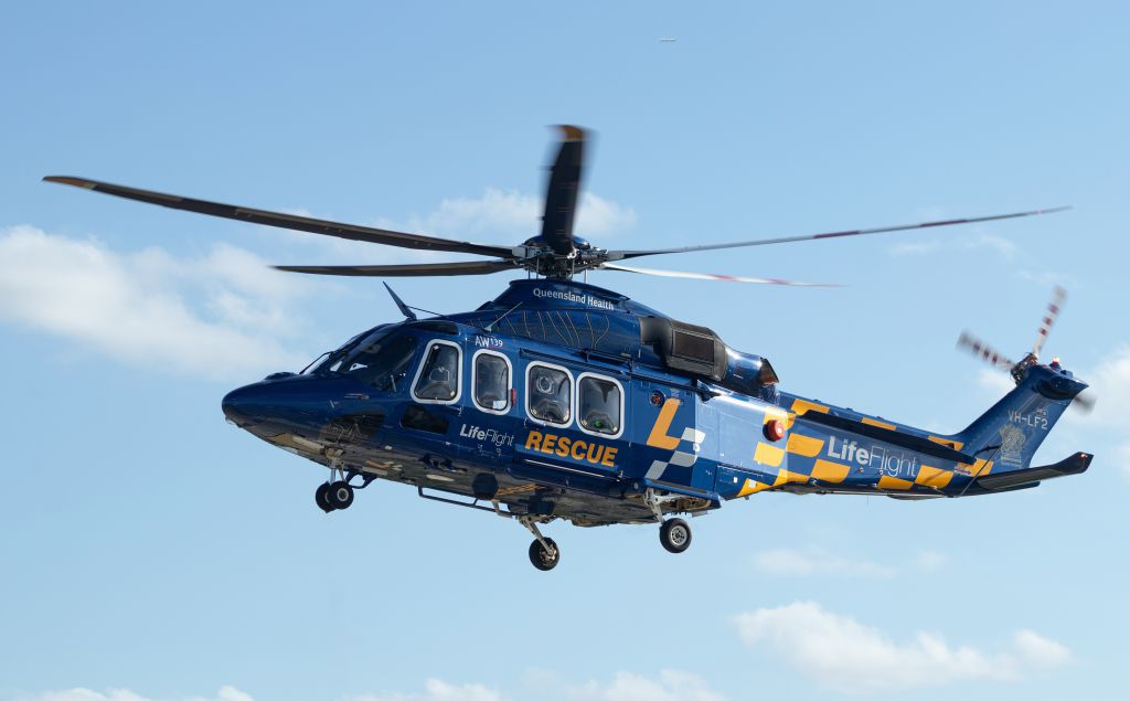 VH-LF4 — - First time one of the new life flight Australia’s AW139s came to Hervey Bay beautiful new blue livery 