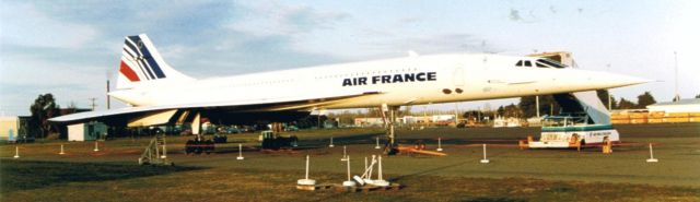 Aerospatiale Concorde — - Air France Concorde photographed in the film days at the Christchurch International Airport Visit 1994.