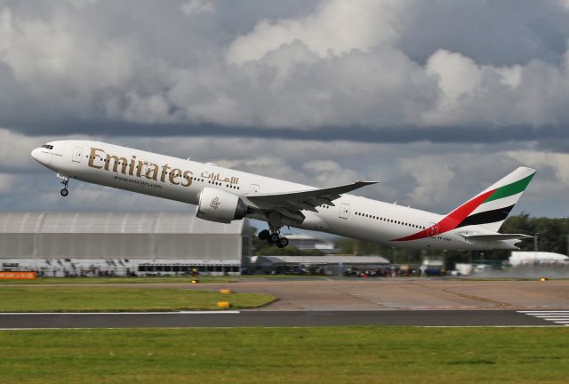BOEING 777-300ER (A6-ENK) - EK18 departs to Dubai