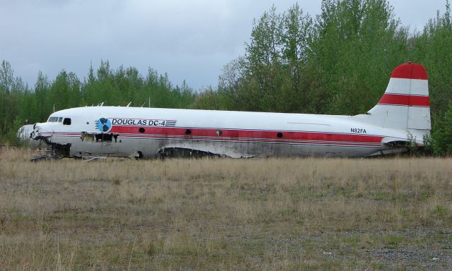 Douglas C-54 Skymaster (N82FA) - Crash landed at Nenana Municipal after engine fire