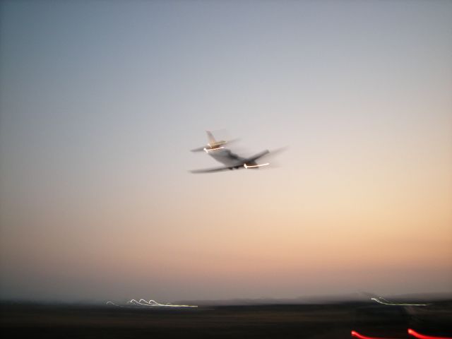 Dassault Falcon 20 (N838DB) - Sunset, Grangeville, Idaho, 06 Oct. 2012