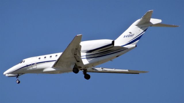 Cessna Citation X (N48HF) - N48HFbr /AIR FORWARD LLC · PLYMOUTH MIbr /Cessna Citation X (twin-jet) (C750/L)br /18-Jun-2015 C750/L University Park (KUNV) San Jose Intl (KSJC) 14:52 EDT 16:50 PDT 4:58