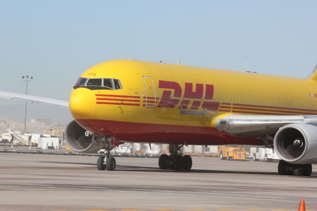 BOEING 767-200 (N793AX) - Taxiing out for take off from the DIA cargo area.