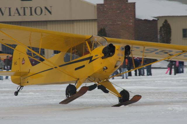 Piper NE Cub (N98934) - EAA Oshkosh Ski Plane Fly In February 7 2015