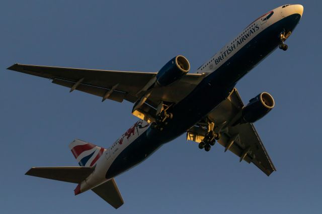 Boeing 777-200 (G-YMML) - British Airways 777-200 landing at PHX on 3/16/2022. Taken with a Canon 850D and Sigma 150-600 Contemporary lens.