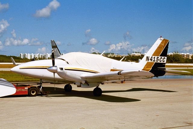 Piper Aztec (N415CC) - Seen here in October 2002.