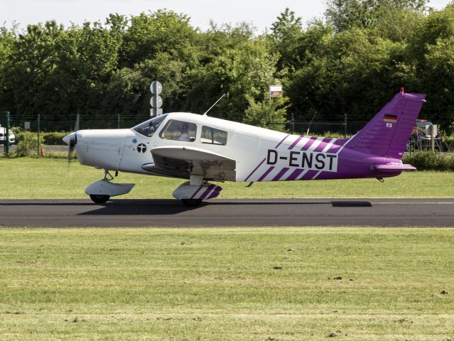 Piper Cherokee (D-ENST) - Take off runway 08. Aschaffenburg, Germany.br /12 MAy 2020.