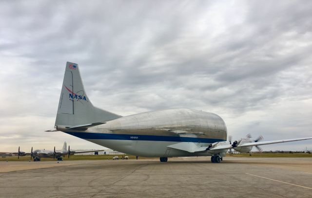 Aero Spacelines Super Guppy (N941NA) - Aero Spacelines Super Guppy and B-29 Doc (pictured in the background) Nov. 2018 Wichita, Ks