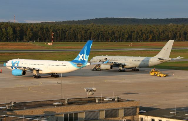 Airbus A330-200 (F-GRSQ) - Rare moment. Two A332 at Albrecht Dürer Airport Nürnberg. Both for the military.