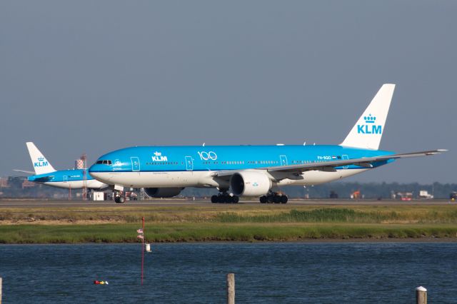 Boeing 777-200 (PH-BQO) - KLM dual day with B772 (PH-BQO) departing while B772 (PH-BQE) arrives in back on 6/24/20.