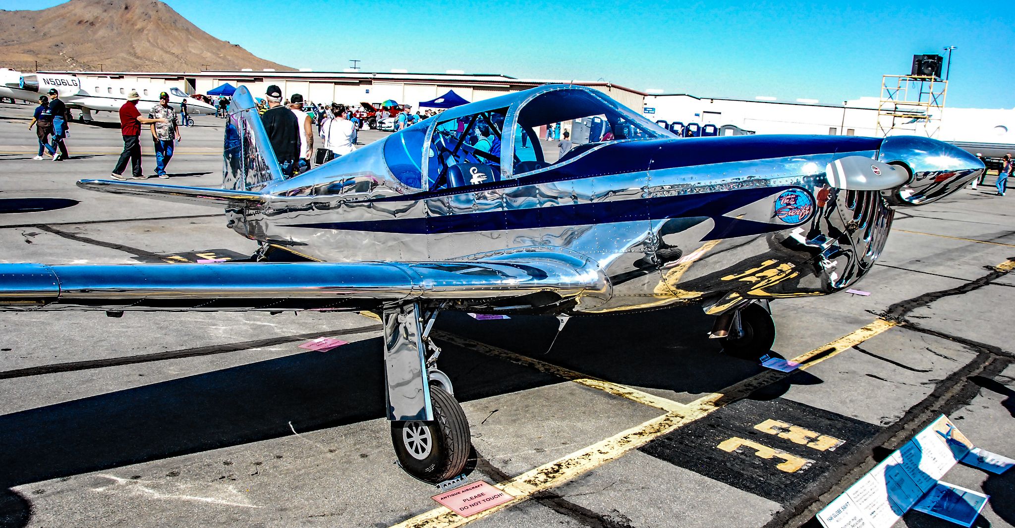 TEMCO Swift (N78103) - N78103 1946 Globe Swift GC-1B s/n 2103 - 2019 18th Annual Apple Valley Airshow and Car Displaybr /Apple Valley Airport (APV) (KAPV)br /California, USAbr /Photo: TDelCorobr /October 12, 2019