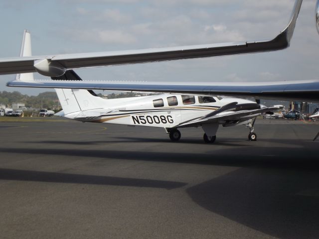 Beechcraft Baron (58) (N5008G) - A Brand new baron sitting at Platinum. N5008G will soon depart to Bankstown.