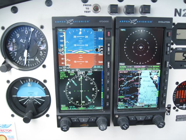 — — - AOPA Good As Glass 2008 prized Archer II. Aspen Avionics PFD and MFD. It is a joy to navigate with this avionics suite.