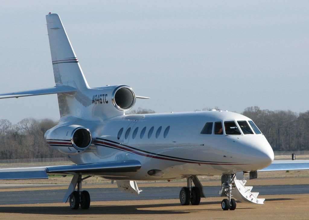 Dassault Falcon 50 (N946TC) - Parked at the Monroe,LA airport. A nice looking aircraft.