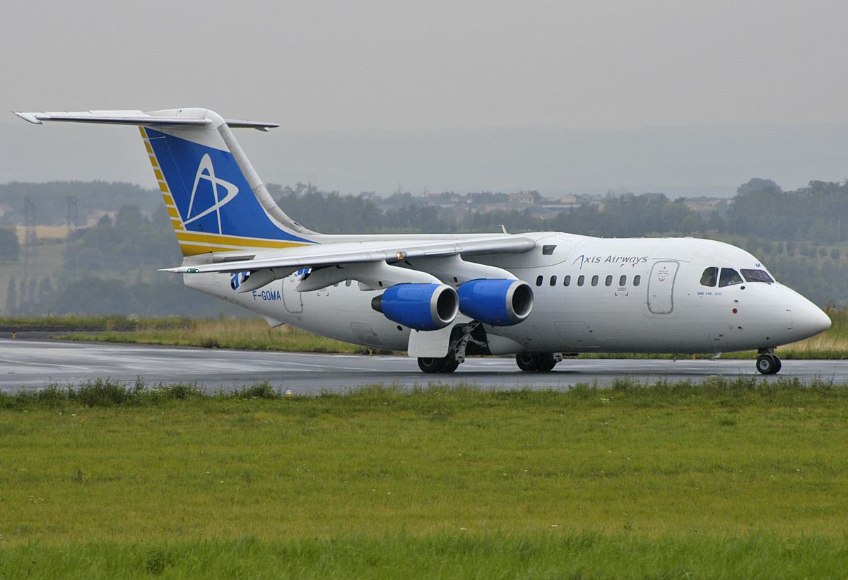F-GOMA — - Axis Airways - British Aerospace BAe.146-200QC C.3 Quick Change C/N E2211 - at Metz - 2004-07-08.