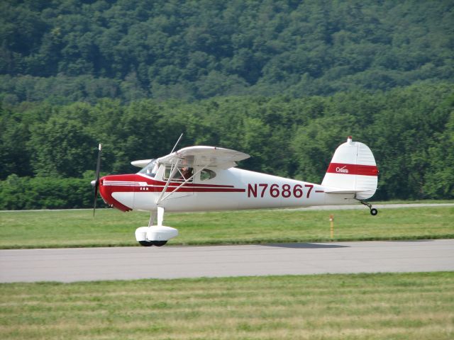 Cessna 140 (N76867) - Landing at the 2009 WRAP Pancake Breakfast Fly-In.