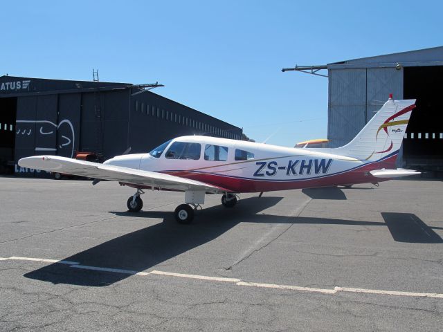 Piper Cherokee (ZS-KHW) - At the Rand airport, South Africa.