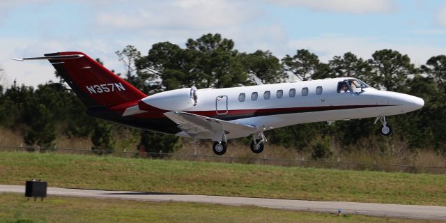 Cessna Citation CJ3 (N357N) - A Cessna Citation CJ3 departing Runway 19 at H.L. Sonny Callahan Airport, Farhope, AL - February 27, 2019.