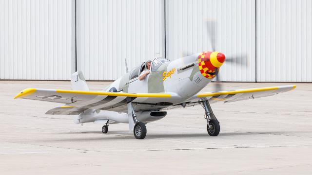 TITAN T-51 Mustang (N751TA) - This T-51B Mustang stopped in for some fuel, as it was making it's way to Oshkosh.