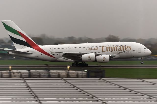 Airbus A380-800 (A6-EOZ) - 7th November, 2024: Flight EK 031 from Dubai touches down on runway 09L at London Heathrow.
