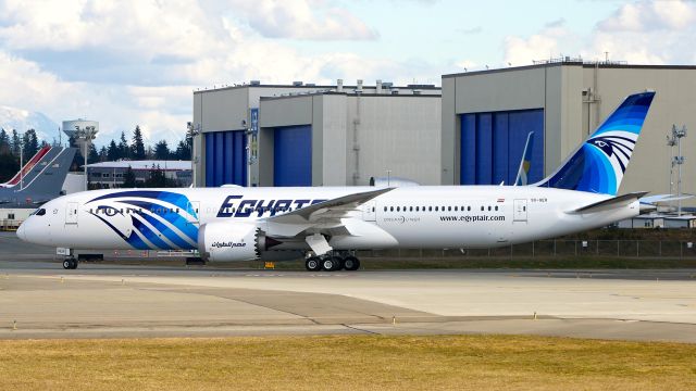 Boeing 787-9 Dreamliner (SU-GER) - BOE195 taxis to the Boeing North ramp on completion of a B1 flight on 3.13.19. (ln 823 / cn 38798). This is the first Dreamliner for Egypt Air.