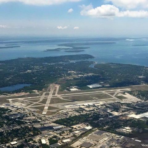 — — - Mounted GoPro caught a great shot of PVD on the return leg from GON to GHG.