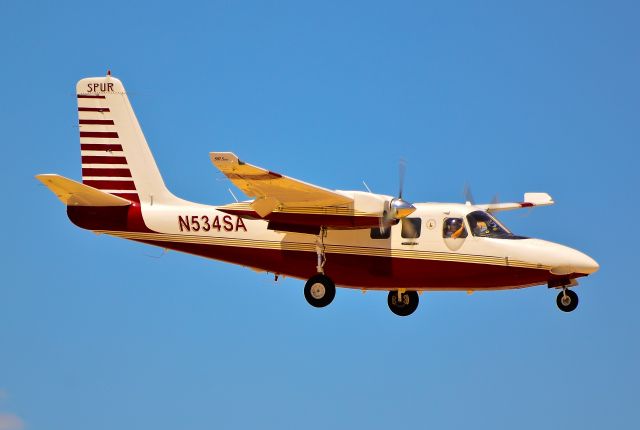 Aero Commander 500 (N534SA) - photo N534SA 1968 Rockwell International 500-S C/N 1816-22 - Spur Aviation Services Lc  North Las Vegas Airport (IATA: VGT, ICAO: KVGT, FAA LID: VGT)  Photo: Tomas Del Coro July 12, 2011