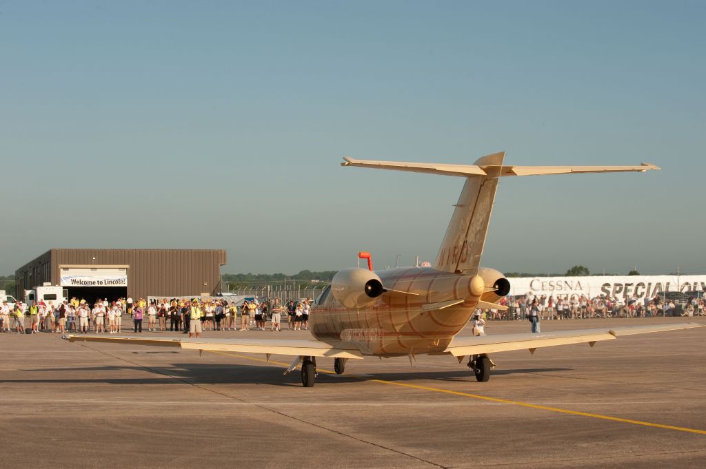 CSOA — - Cessna Special Olympics Airlift 2010 - http://flightaware.com/airlift/ - Airlift and Athletes arriving in Lincoln, Nebrasks on July 17, 2010.  Photos Courtesy Cessna Aircraft Company