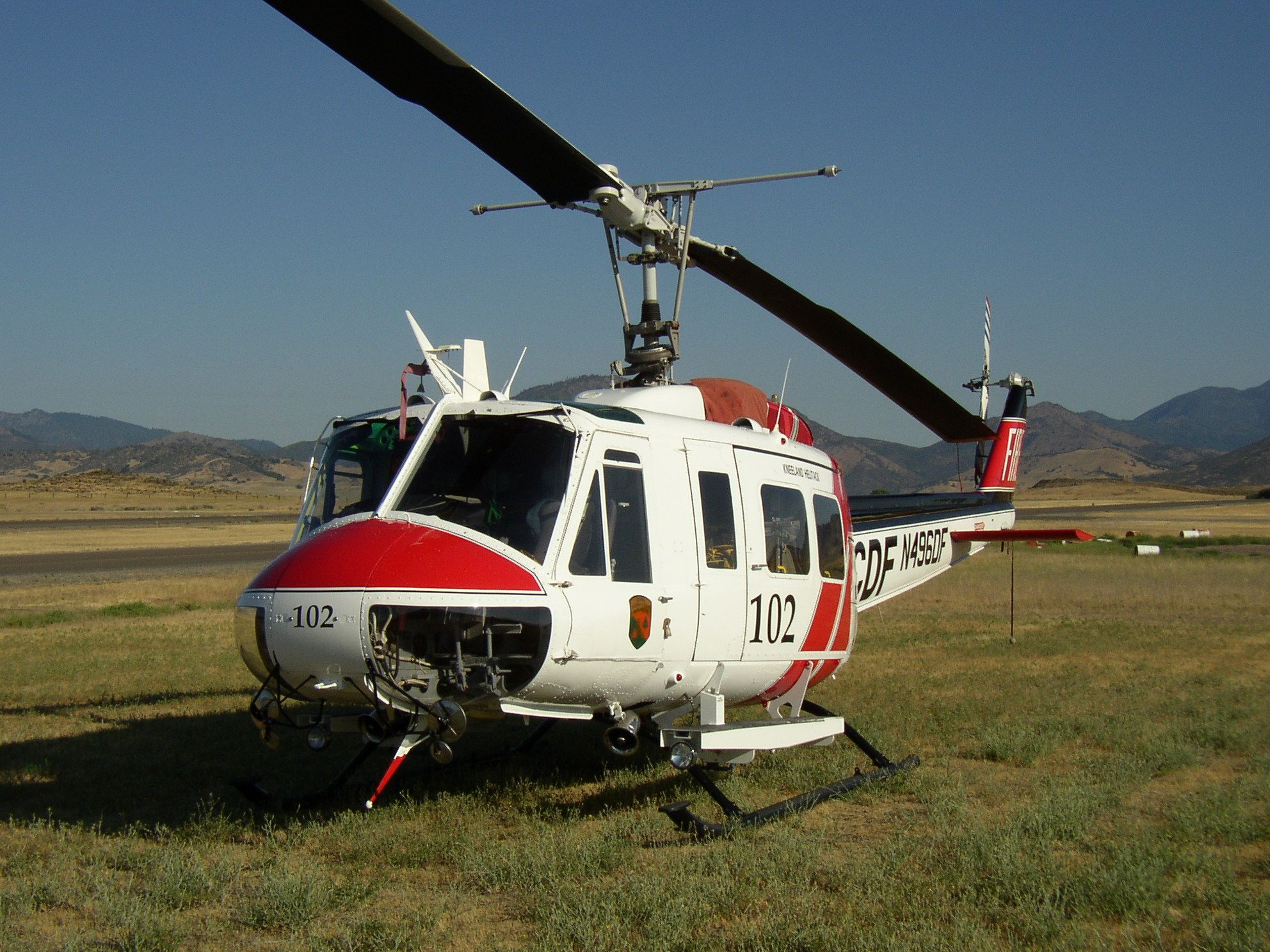 Bell UH-1V Iroquois (N496DF) - Cal-Fire Helitac H-102 at Little Montague.