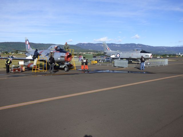 A94901 — - Taken  at Wings Over The Illawarra 2014 sitting along side partner CAC Sabre A94-352