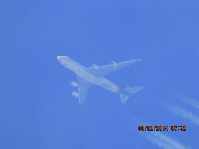 Boeing 747-400 (N577UP) - LOUISVILLE TO ONTARIO OVER BAXTER SPRINGS KANSAS 38,000 FEET