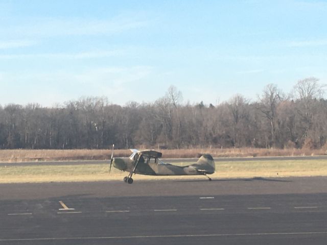Cessna L-19 Bird Dog (N5167G) - N5167G (O1) arriving at Wings Field (KLOM)br /Photo Date: December 27, 2020