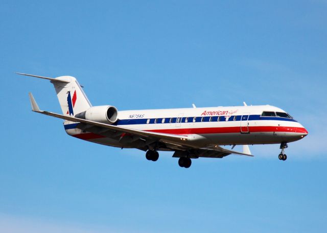 Canadair Regional Jet CRJ-200 (N879AS) - At Shreveport Regional.