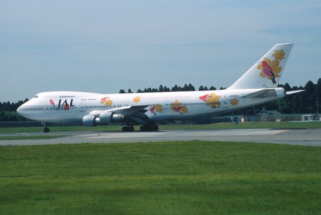 BOEING 747-100 (JA8116) - Departure at Narita Intl Airport Rwy16R on 1999/09/25 " JAL Resort Express c/ s"