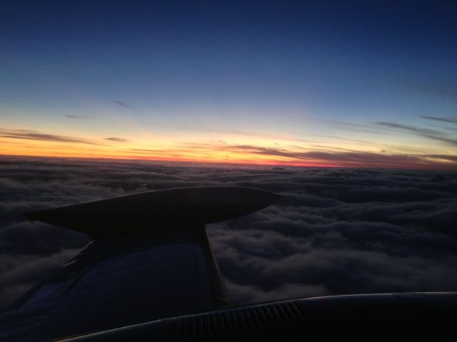 Cessna 340 (N200GC) - Just broke through the clouds near Lakeland