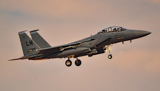 McDonnell Douglas F-15 Eagle (91-0316) - F-15 Eagle 91-0316 - 48th Fighter Wing (48 FW/492FS) "Statue of Liberty Wing" - Red Flag 16-4br /Las Vegas - Nellis AFB (LSV / KLSV)br /TDelCorobr /August 24, 2016