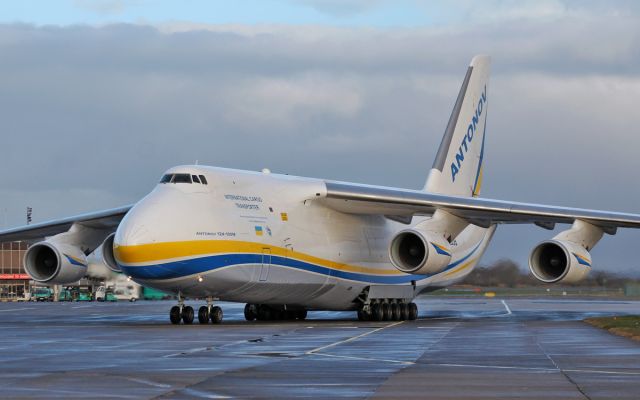 Antonov An-124 Ruslan (UR-82008) - adb an-124 ur-82008 in new color scheme ariving in shannon from houston-texas 24/3/15.