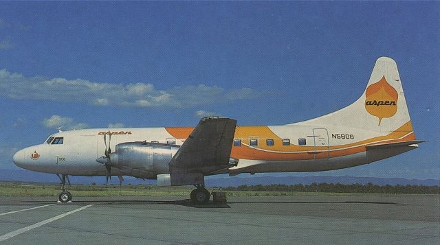 CONVAIR CV-580 (N5808) - scanned from postcardbr /Aspen Airways