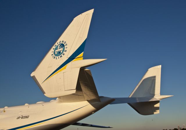 Antonov An-225 Mriya (UR-82060) - A big tail in the Carolina blue sky.