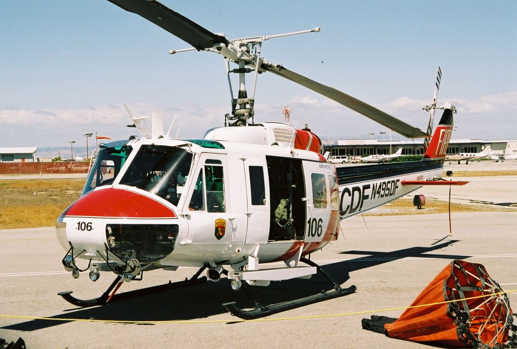 Bell UH-1V Iroquois (N495DF) - CDF Bell EH-1H helicopter at Hiller Vertical Challenge 2006.