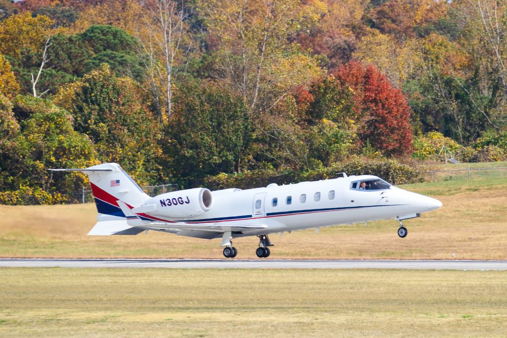 Learjet 60 (N30GJ) - N30GJ is a 2012 Learjet 60 seen here departing Atlanta's PDK executive airport. I shot this with a Canon 100-400mm IS II lens at the focal length of 300mm. Camera settings were 1/5300 shutter, F5, ISO 800.  Please check out my other photography. Votes and positive comments are always appreciated. Questions about this photo can be sent to Info@FlewShots.com