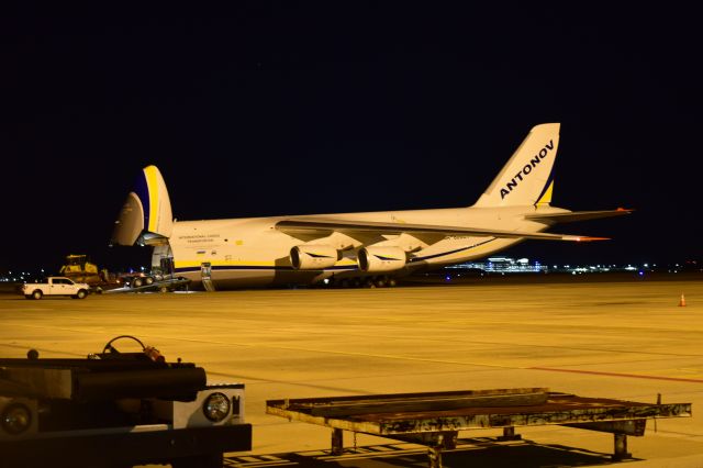 Antonov An-124 Ruslan (UR-82007) - Loading heavy equipment destined for Puerto Rico. C/N 19530501005. RVR is the former Roosevelt Roads Navy Base.