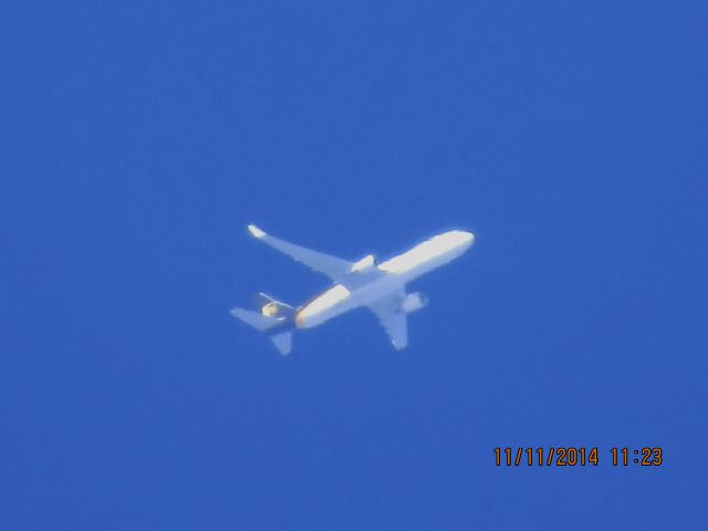 BOEING 767-300 (N305UP) - UPS flight 2867 from PHX to SDF over Southeastern Kansas at 37,000 feet.