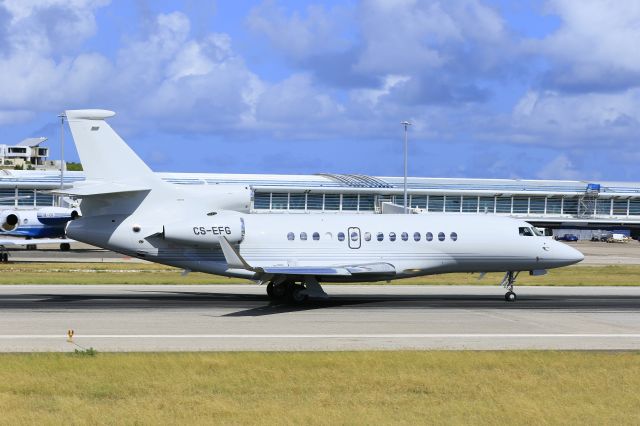 Dassault Falcon 7X (CS-EFG) - Falcon CS-EFG landing at TNCM St Maarten