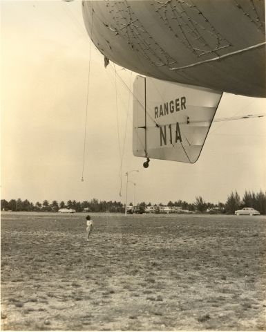 Unknown/Generic Airship (N1A) - This was taken at the Watson Island blimp base - Miami in 1955 by my dad - yes, that is me. 