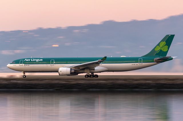 Airbus A330-300 (EI-GCF) - 28th January, 2024: St. Aengus racing down runway 28L at SFO for departure to Dublin as flight EI 60.